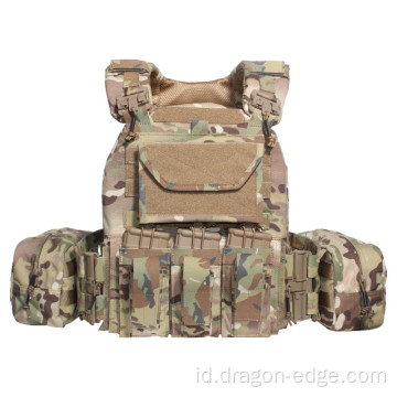 Camouflage Combat Plate Carrier Rompi Taktis Rilis Cepat